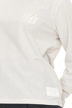 SUEDE MESH LS TEE MOONROCK