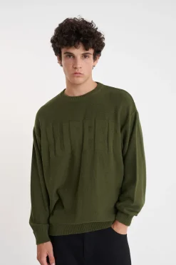TROPE KNIT CREW OLIVE