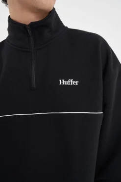 TWO TONE 1/4 ZIP BLACK