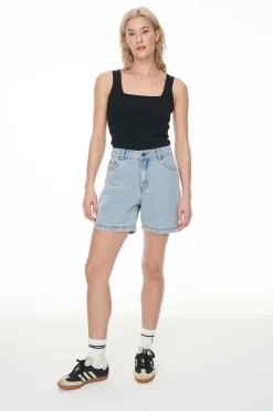 VINTAGE DENIM SHORT LIGHT BLUE