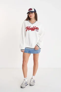 V-NECK GIRLFRIEND SWEAT/MVP CHALK