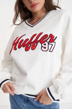 V-NECK GIRLFRIEND SWEAT/MVP CHALK