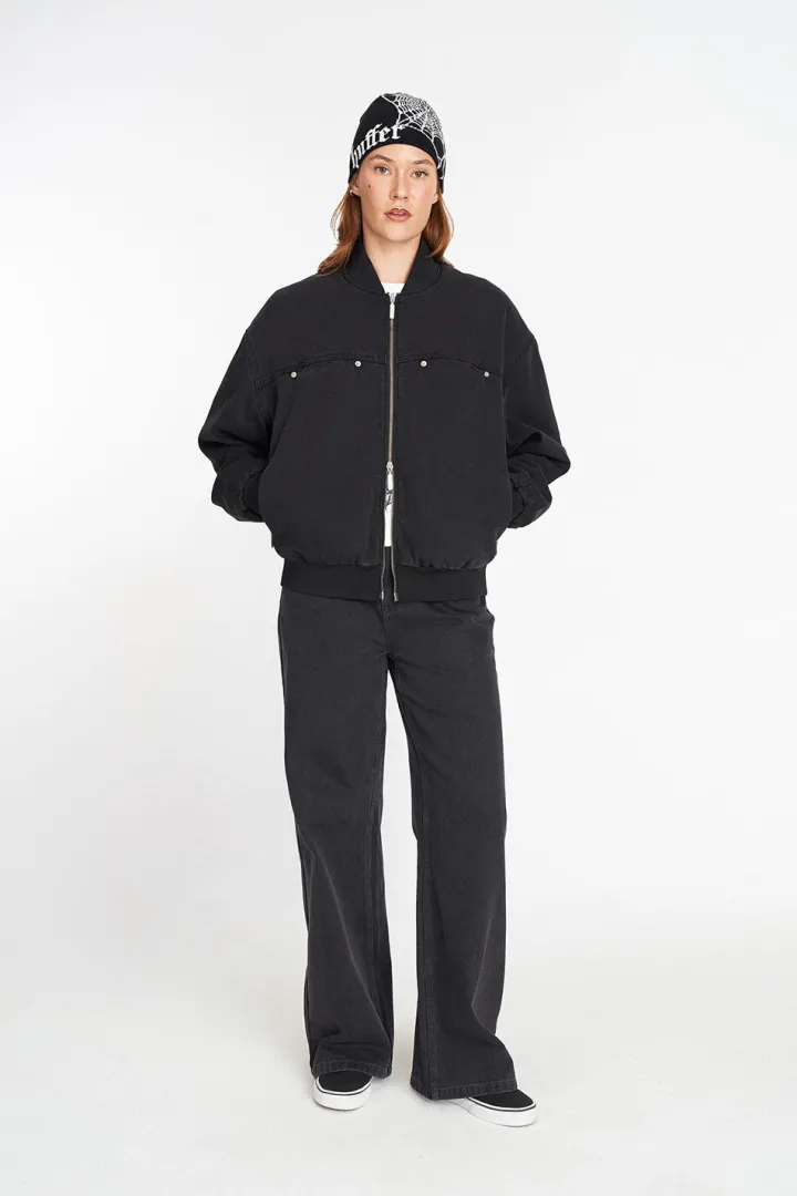 WMNS BAGGY DENIM JEAN BLACK WASH