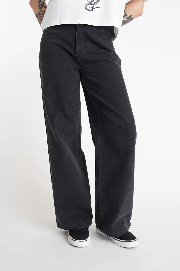 WMNS BAGGY DENIM JEAN BLACK WASH