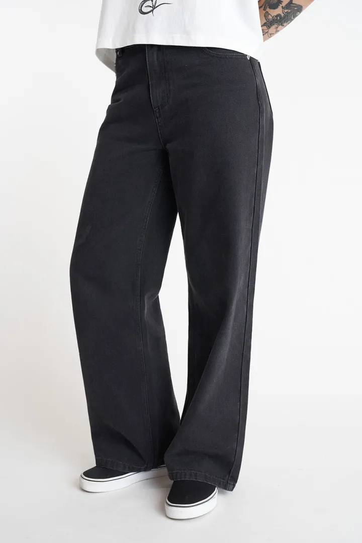 WMNS BAGGY DENIM JEAN BLACK WASH