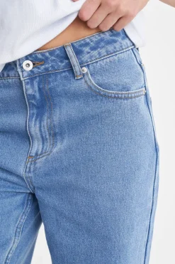 WMNS BAGGY DENIM JEAN MID WASH