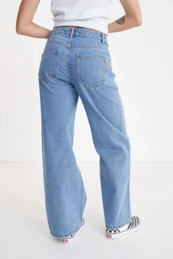 WMNS BAGGY DENIM JEAN MID WASH