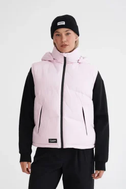 WMNS BLOCK DOWN VEST PEONY