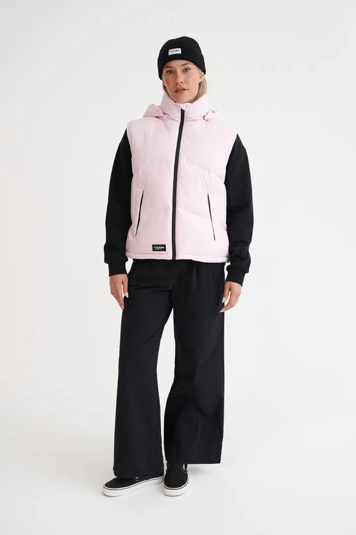WMNS BLOCK DOWN VEST PEONY