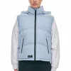 WMNS BLOCK DOWN VEST SMOKEY BLUE