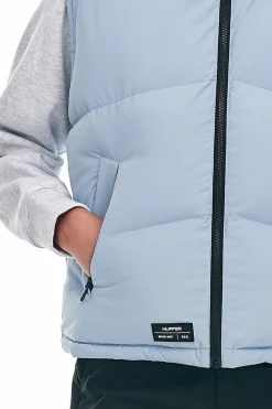 WMNS BLOCK DOWN VEST SMOKEY BLUE