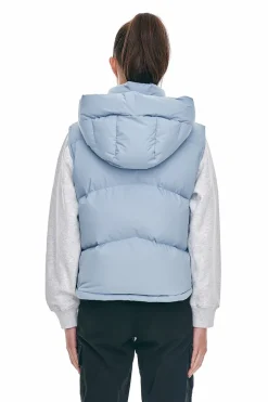 WMNS BLOCK DOWN VEST SMOKEY BLUE