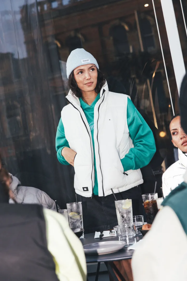 WMNS BOX PUFFER VEST WHITE