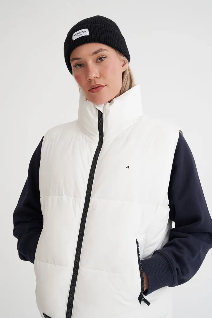 WMNS BOX PUFFER VEST WHITE