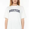 WMNS BOXY COURT TEE /GOAL CHALK