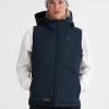 WMNS CLASSIC DOWN VEST HRGBONE NAVY