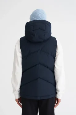 WMNS CLASSIC DOWN VEST HRGBONE NAVY