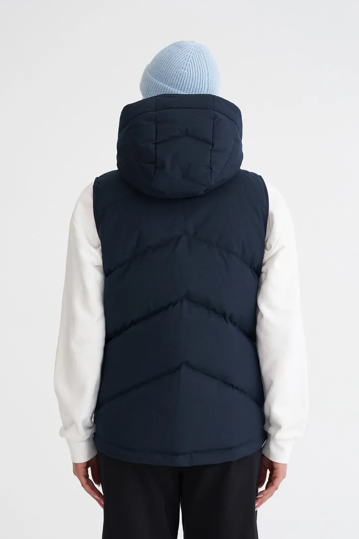 WMNS CLASSIC DOWN VEST HRGBONE NAVY