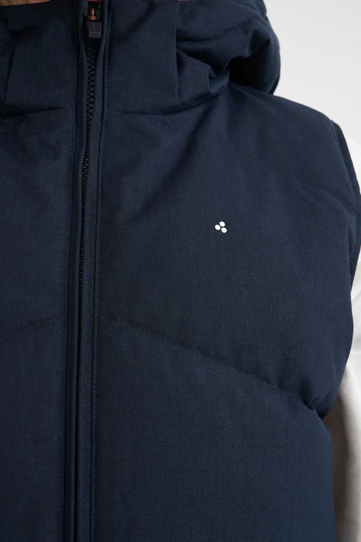 WMNS CLASSIC DOWN VEST HRGBONE NAVY