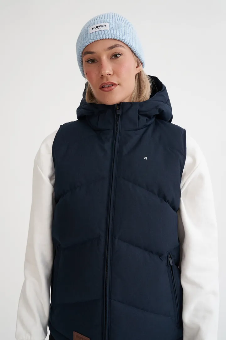 WMNS CLASSIC DOWN VEST HRGBONE NAVY