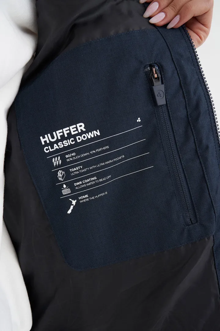 WMNS CLASSIC DOWN VEST HRGBONE NAVY