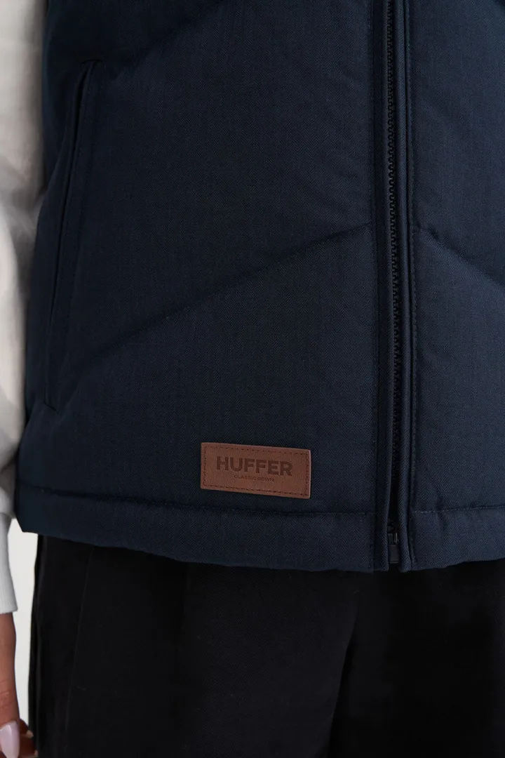 WMNS CLASSIC DOWN VEST HRGBONE NAVY