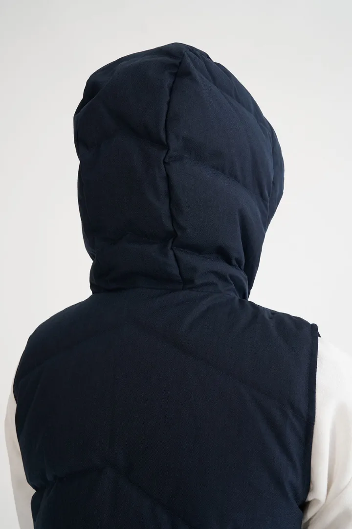 WMNS CLASSIC DOWN VEST HRGBONE NAVY