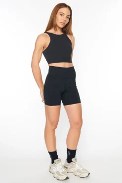 WMNS COURTSIDE CROP BLACK