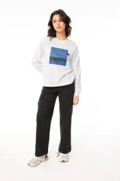 WMNS LS FREE TEE/BACKBONE WHITE