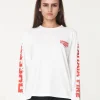 WMNS LS RELAX TEE 220/FIRED UP CHALK
