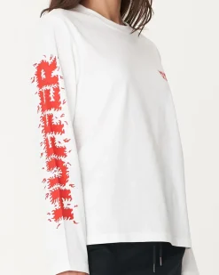 WMNS LS RELAX TEE 220/FIRED UP CHALK