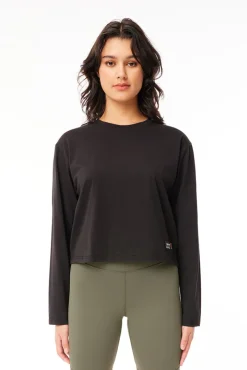 WMNS LS TECH TEE BLACK