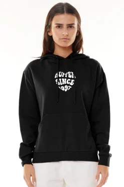WMNS SLOUCH HOOD/HEART U BLACK