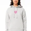 WMNS SLOUCH HOOD/HEART U SILVERMARLE