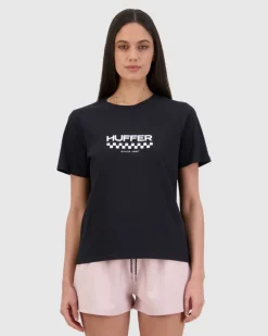 WMNS STELLA TEE/CHECKER NAVY
