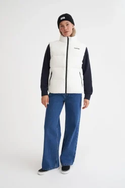 WMNS STREET PUFFER VEST WHITE