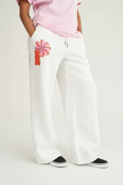 WMNS WIDE TRACKPANT/SCORE CHALK