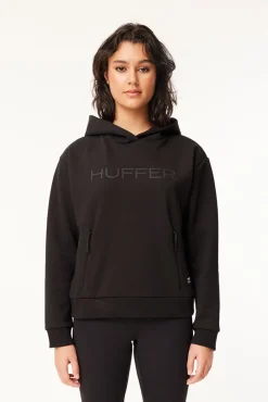 WOMENS BONDED HOOD BLACK