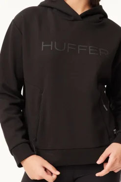 WOMENS BONDED HOOD BLACK